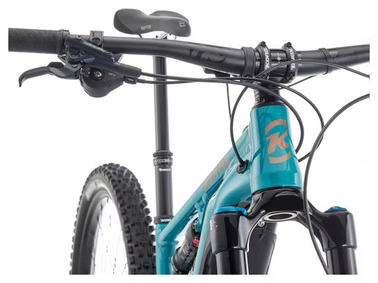 Bicicleta de montaña eléctrica de doble suspensión Kona Remote X, Shimano 12 velocidades, 612 Wh, Shimano 85 Nm, 29'', color verde azulado viridiano