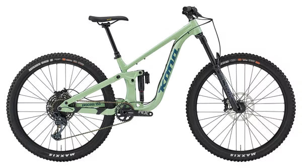 Bicicleta de montaña de doble suspensión Kona Process 153 DL con Sram 12S y ruedas de 29 pulgadas, color verde jade